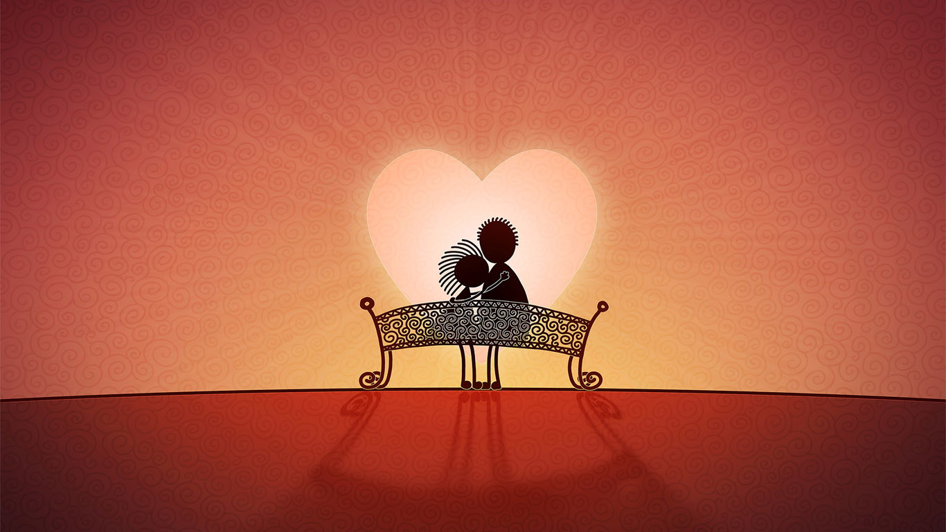 together-on-the-bench-wallpaper-1366x768